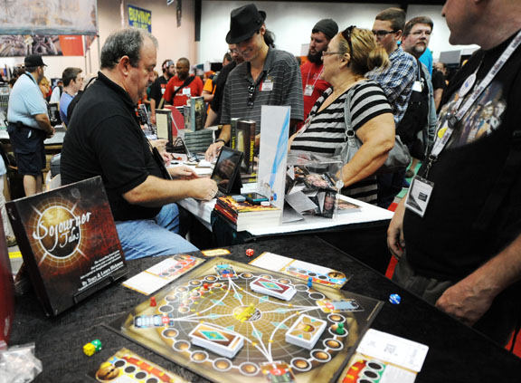 Tracy Hickman and "Sojourner Tales" prototype game at Gen Con 2013